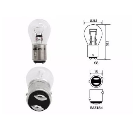 Lâmpada 2 Polos 21/4W 12 V Pino em V G E 1122