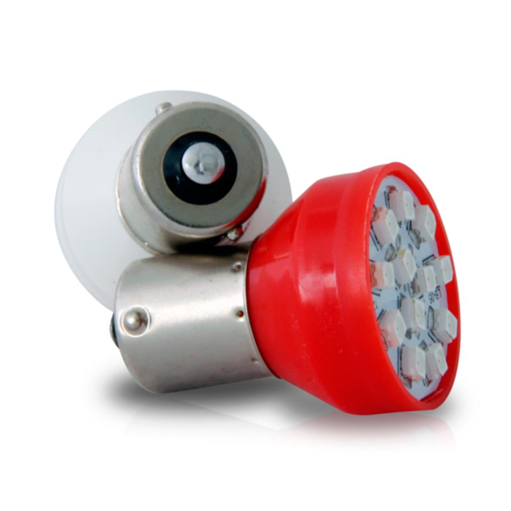 Lâmpada Led (Par) 1 Polo 12V Vermelha 12 Leds Autopoli AP350