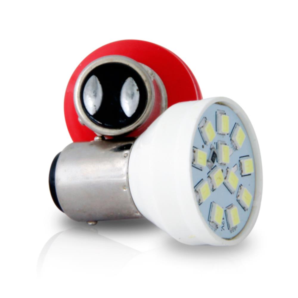 Lâmpada Led (Par) 2 Polos 24V Vermelha 12 Leds Autopoli AP346