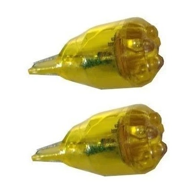 Lâmpada Led (Par) Esmagada Grande 1 Polo 12V 9 Leds Amarela Gerton 1629