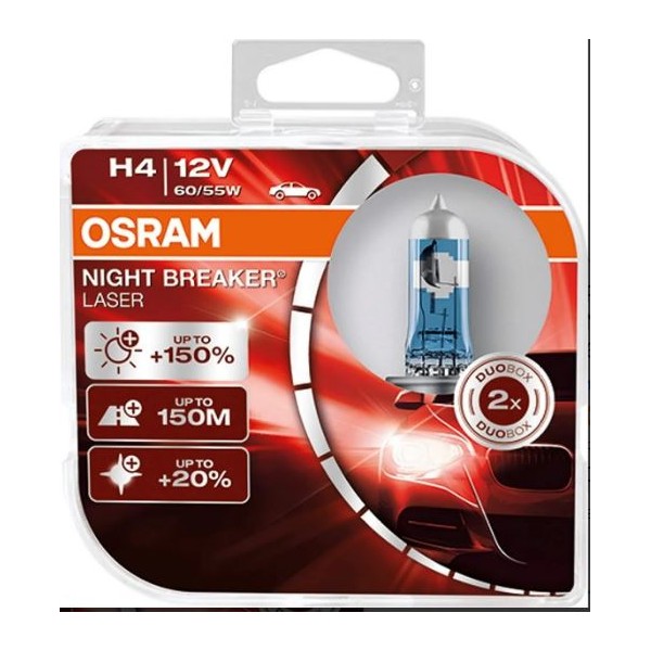 Lâmpada Super Branca Unitário H11 Night Breaker Laser 55W 12V 3500K Osram 64211NLHCB2