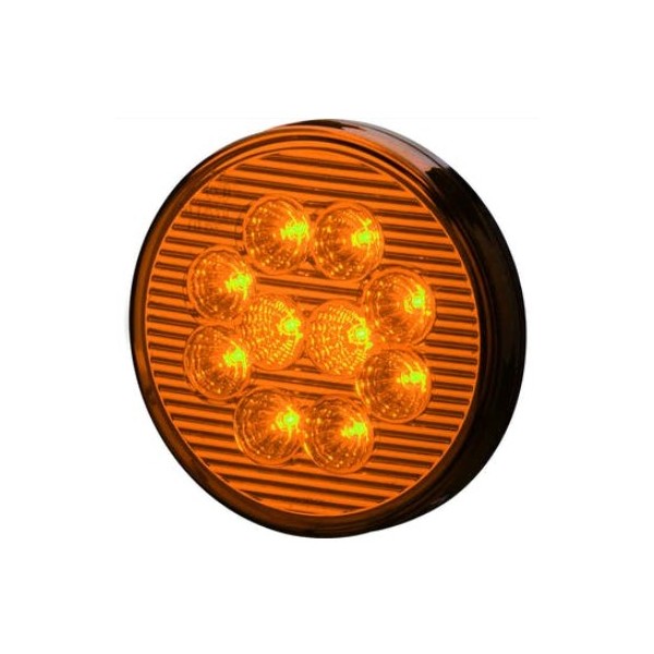 Lanterna 125mm Âmbar 10 Leds 12V traseira Sinalsul 207012AM