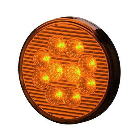 Lanterna 125mm Âmbar 10 Leds 24V traseira Sinalsul 207024AM