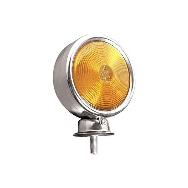 Lanterna Âmbar Lente Reta Redonda Cromada Pradolux PL06500001