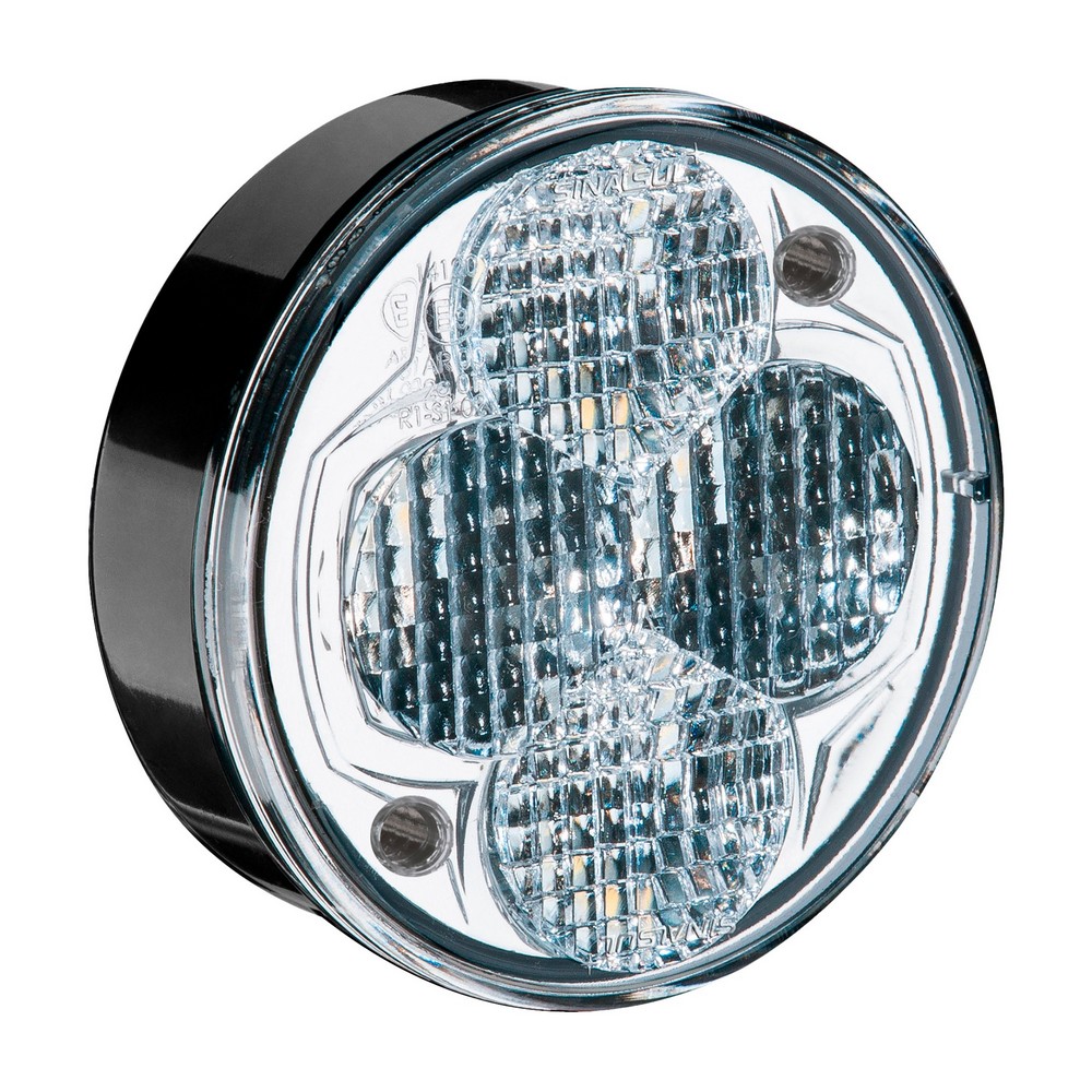 Lanterna Cristal 4 Leds 24V Redonda 75mm traseira Sinalsul 219024CR
