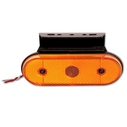 Lanterna Lateral Âmbar Led com Suporte Oval Pradolux PL06081941