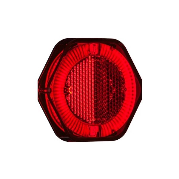 Lanterna Lateral Vermelha Led com Guia Luz Vermelha Sinalsul 2049VM