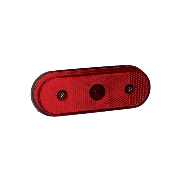 Lanterna Lateral Vermelha Led com Suporte Oval Pradolux PL06081943