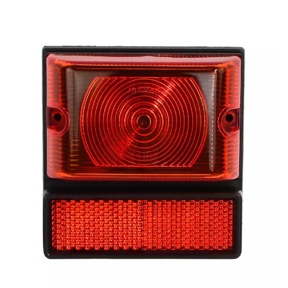 Lanterna Lateral Vermelha Retangular 1 Polo com Refletor Sinalsul 1119RVM