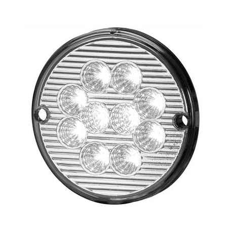 Lanterna Universal 125mm Cristal 10 Leds 24V traseira Sinalsul 207124CR