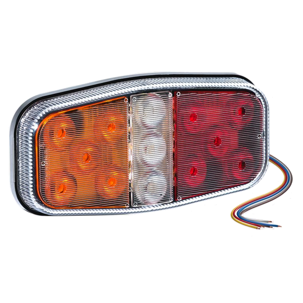 Lanterna Universal Canoinha Carretinha Led 12V Tricolor traseira Sinalsul 213012