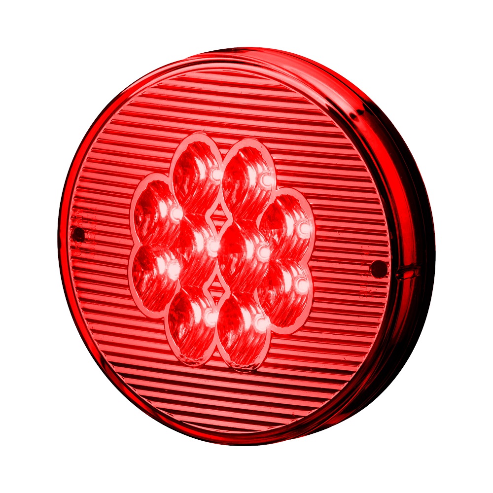 Lanterna Vermelha 10 Leds 24V 125mm traseira Sinalsul 207212VM