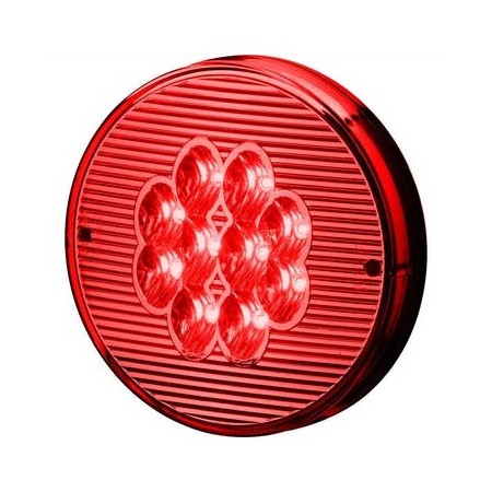 Lanterna Vermelha 10 Leds 24V 155mm traseira Sinalsul 207224VM