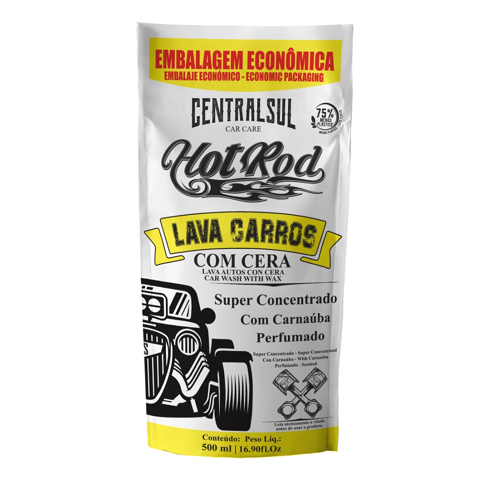 Lava Carros com Cera Hot Rod em Sachê 500ml Centralsul 172545