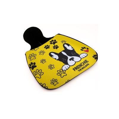 Lixeirinha para Carro Neoprene Bulldog Amarelo P2 Acessórios Automotivos LN55