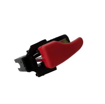 Maçaneta Interna Cinza com Botão Vermelho lado esquerdo V&B 5287
