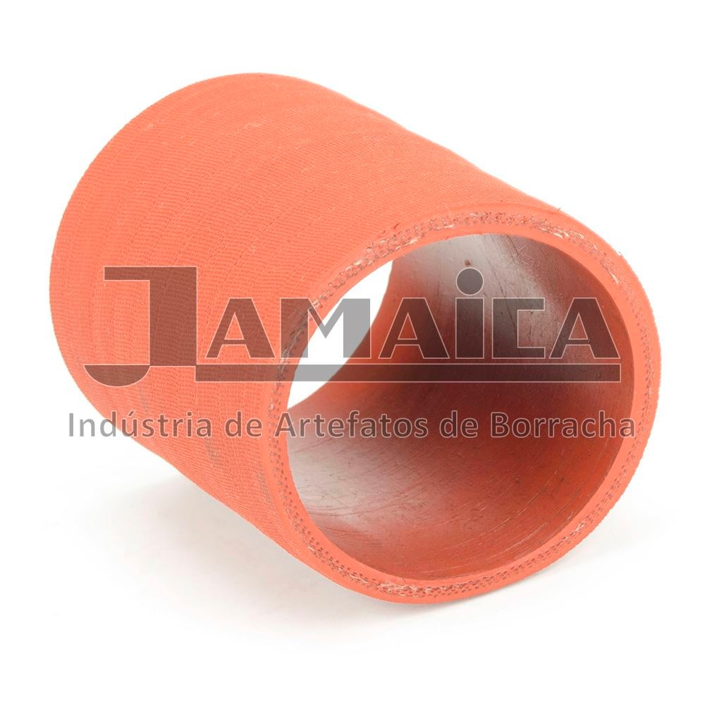 Mangueira de Ligação do Intercooler a Turbina Vermelha 65x85mm Jamaica TR3227