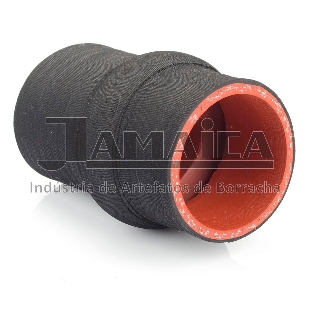 Mangueira de Ligação do Intercooler Preta Vermelha Jamaica MME3225