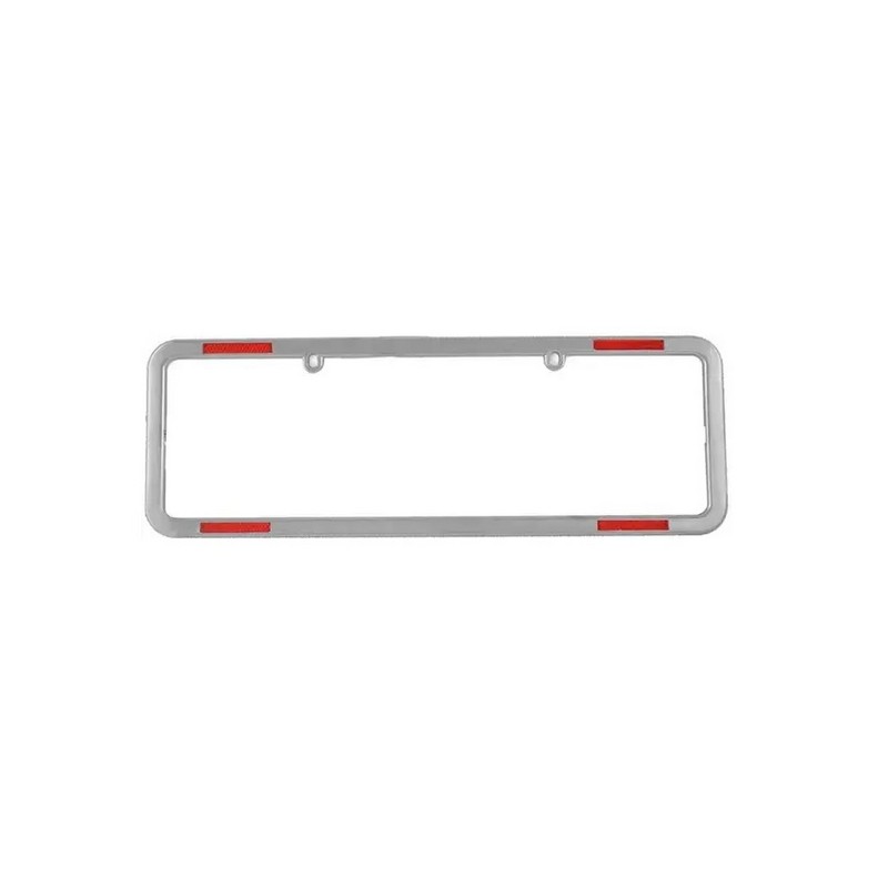 Moldura de Placa com Refletor Especial Cromado Shek Parts 02008