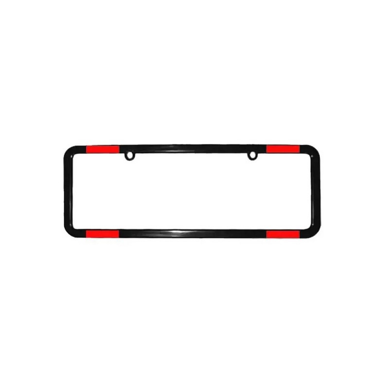 Moldura de Placa com Refletor Especial Preta Shek Parts 02007