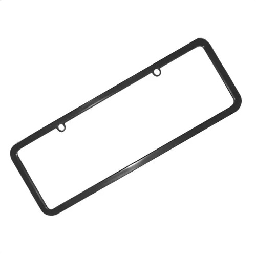 Moldura de Placa Preta Liso Par P2 Acessórios Automotivos MPL