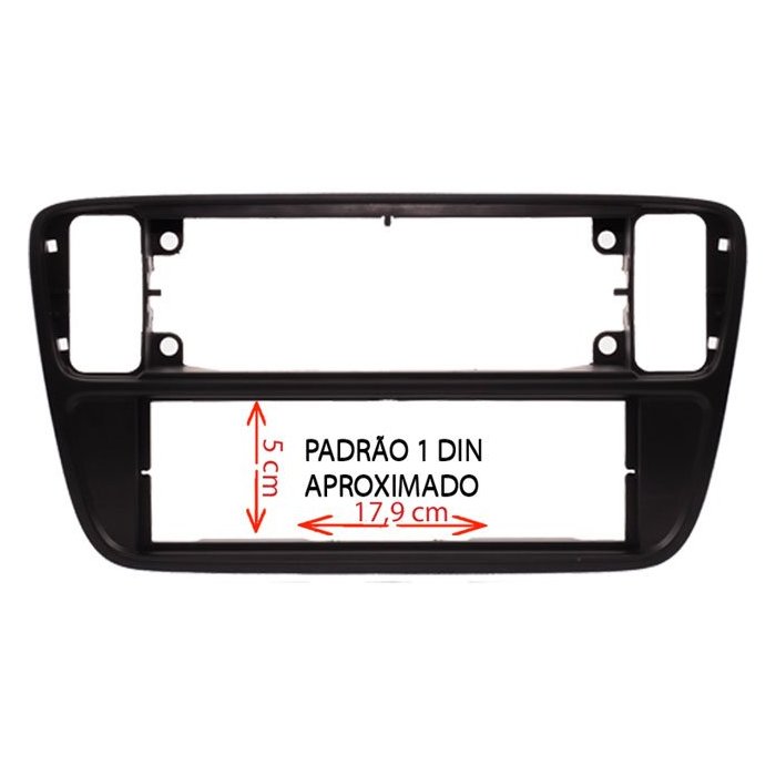 Moldura de Som 1 Din Black Piano Expex EPX142