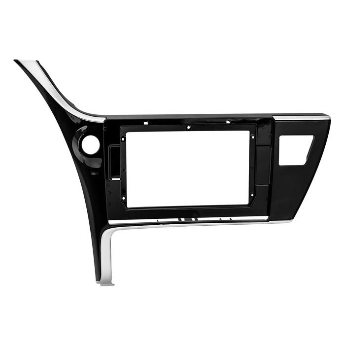 Moldura de Som 2 Din 10 Pol. Black Piano com Prata Expex EPX10TO003