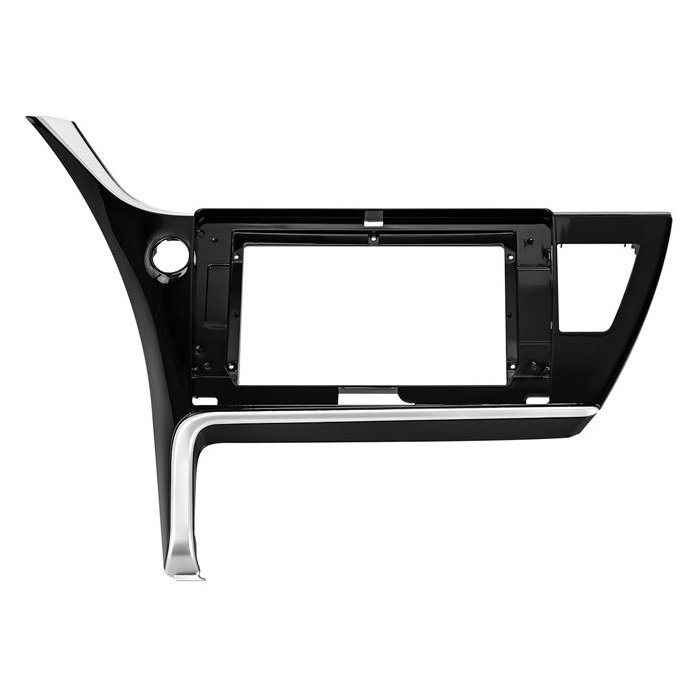 Moldura de Som 2 Din 10 Pol. Black Piano com Prata Expex EPX10TO006