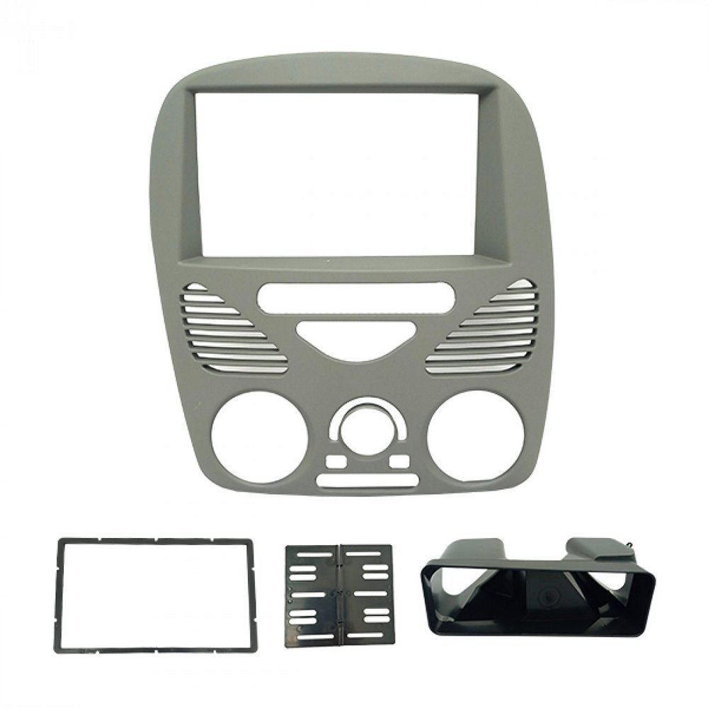 Moldura de Som 2 Din Cinza com Ar-condicionado Fiamon Sound 4254