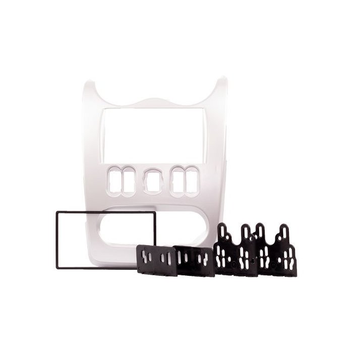 Moldura de Som 2 Din Prata com Suporte Expex EPX262