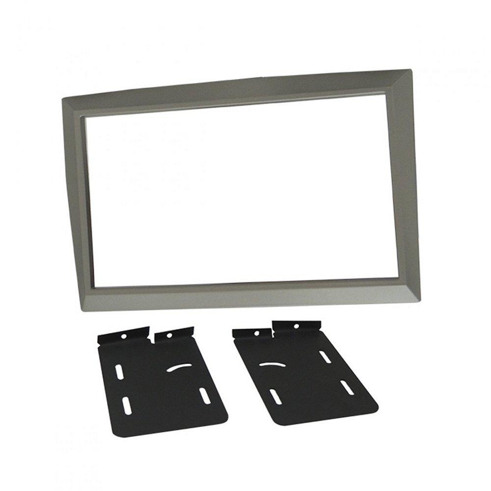 Moldura de Som 2 Din Prata com Suporte Fiamon Sound 2888