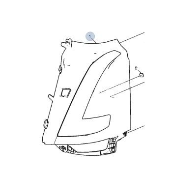 Moldura Farol lado esquerdo LNG 61585