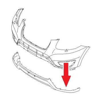 Moldura Para-Choque dianteiro Hyundai 865252BAA0