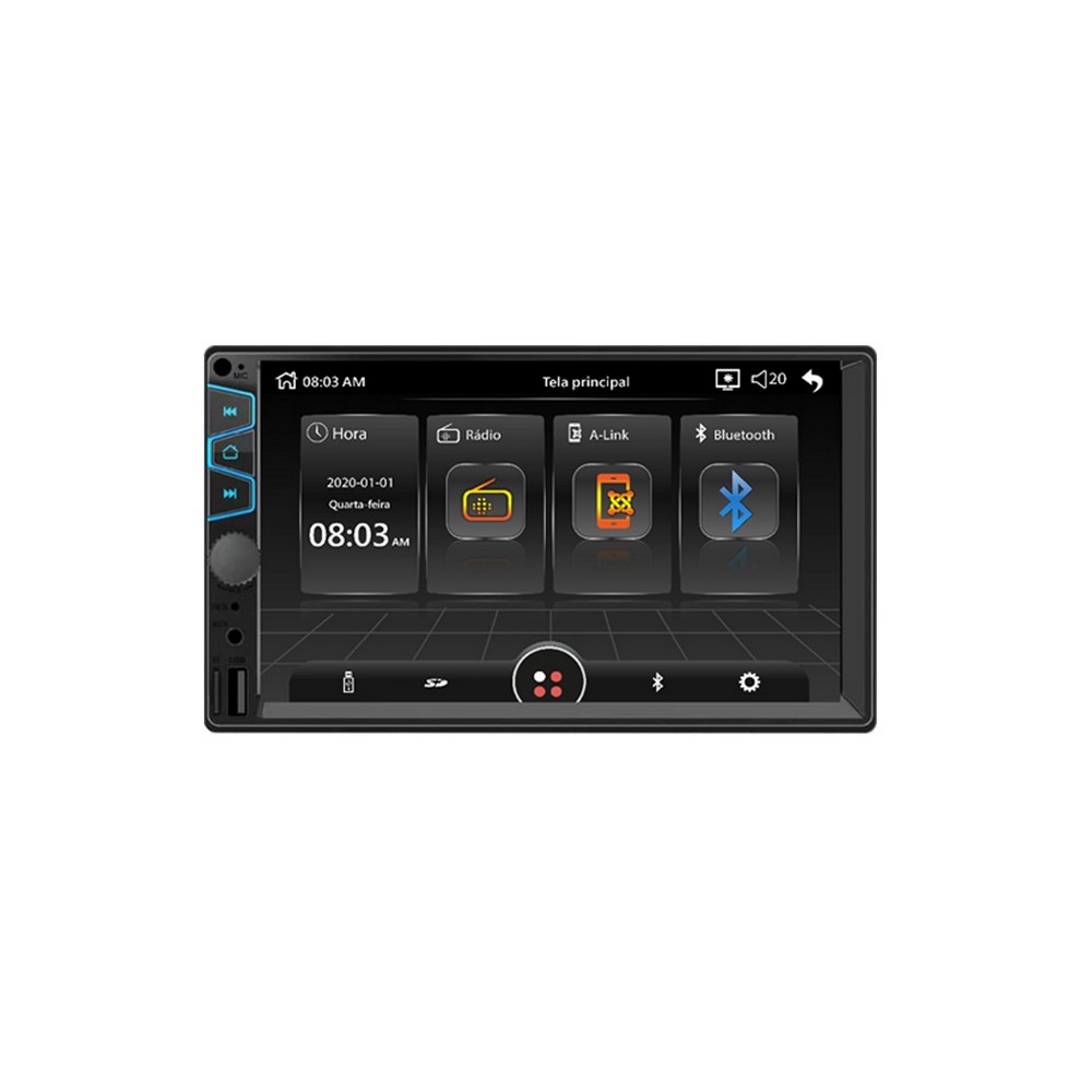 Multimidia 7" 2din usb/auxiliar/fm/tv digital Roadstar Brasil RS405BRPLUS