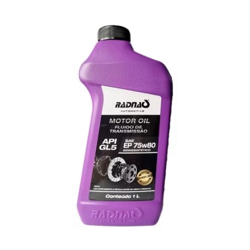 Óleo de Câmbio 75W80 Api Gl5 Semi Sintético1 Litro Radnaq MO0324