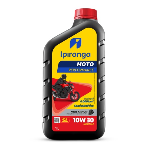 Óleo de Motor 10W30 Sl Moto Performance Semi-Sintético 1 Litro Ipiranga 31013353