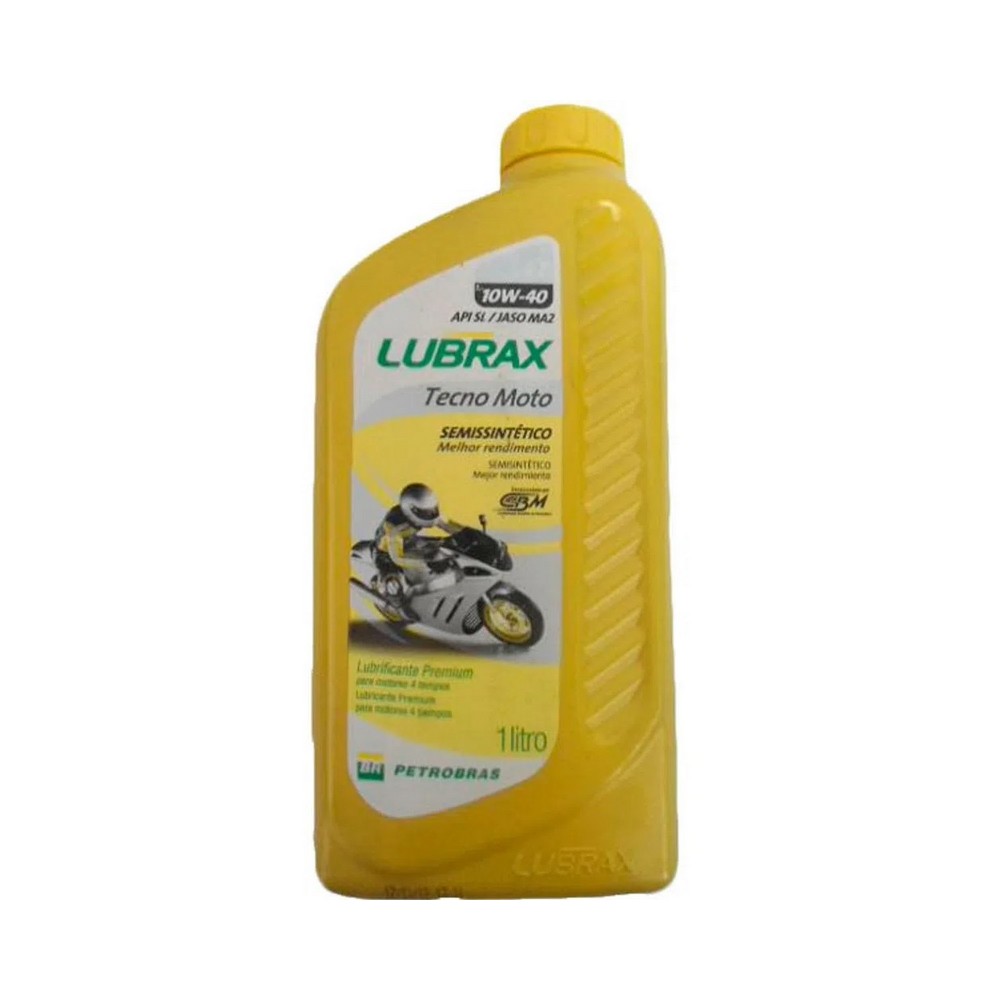 Óleo de Motor 10W40 Sl Lubrax Tecno Moto Semi Sintético 1 Litro Lubrax 01012409
