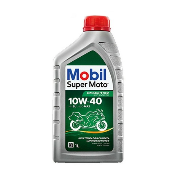 Óleo de Motor 10W40 Sl Moto 4T Super Moto Semi Sintético 1 Litro Mobil 123079