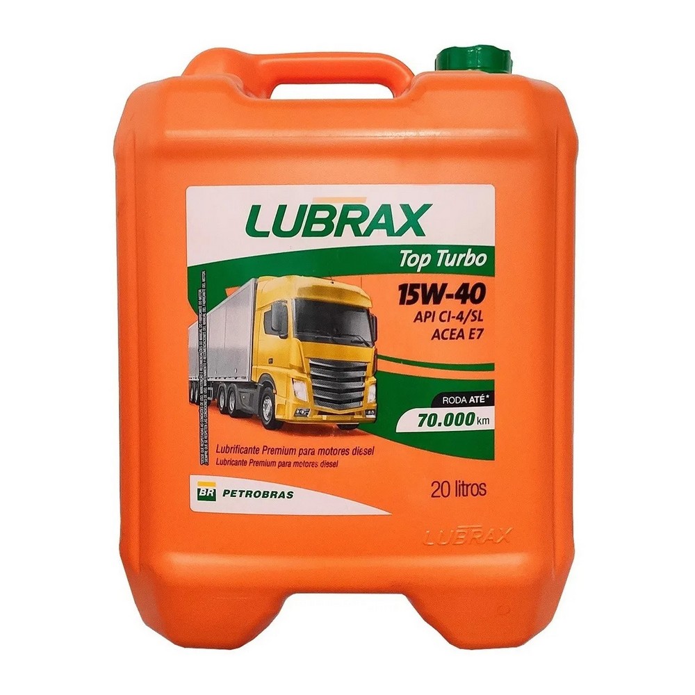 Óleo de Motor 15W40 Lubrax Top Turbo Pro 20 Litros Lubrax 1020142