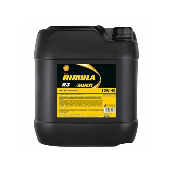 Óleo de Motor 15W40 Rimula R3 X Multi Ch4 20 Litros Shell 44421855