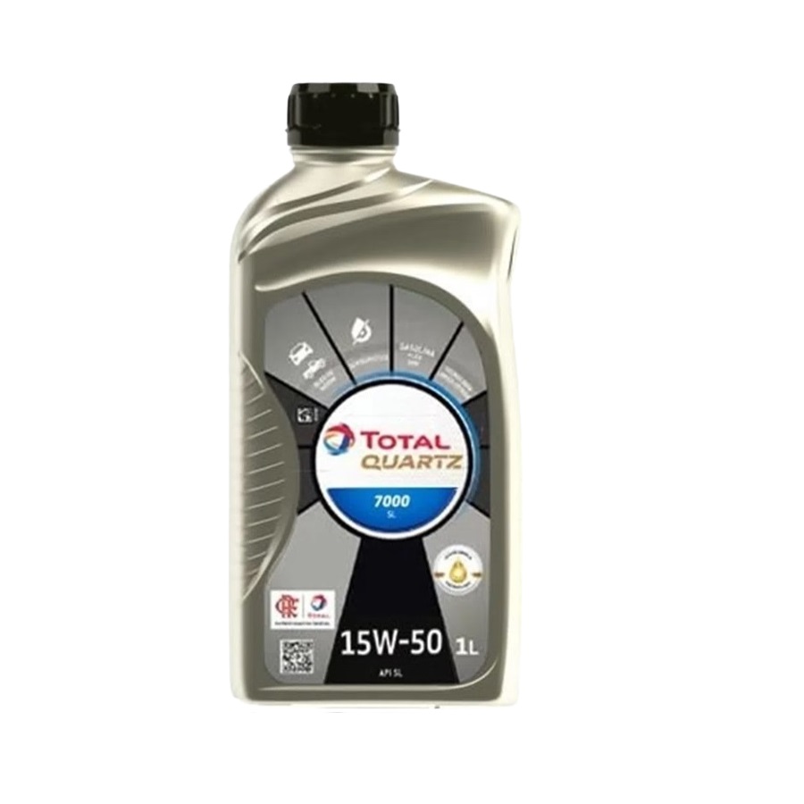 Óleo de Motor 15W50 Sl Quartz 7000 Semi-Sintético 1 Litro Total Lubrificantes 219626
