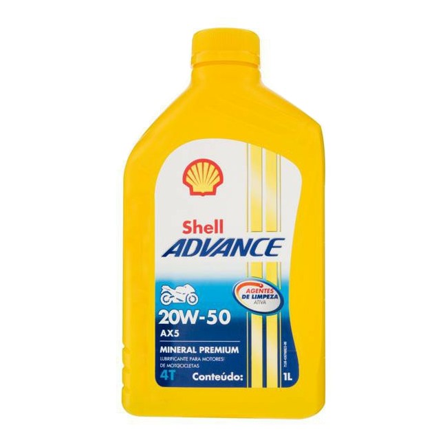 Óleo de Motor 20W50 Sl Helix Ax5 4T Advance 1 Litro Shell 45297905