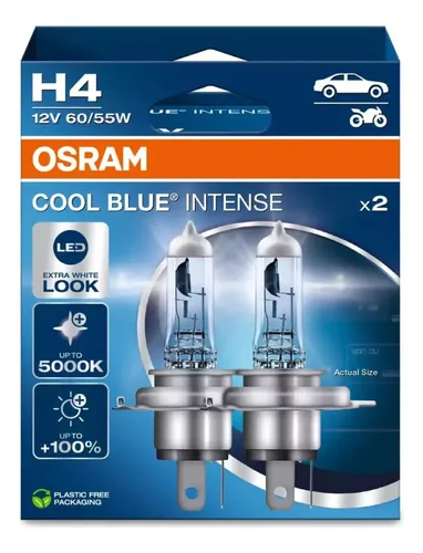 Par de Lâmpada Unitário H4 55W 12V 5000k Cool Blue Intense Osram 64193CBN
