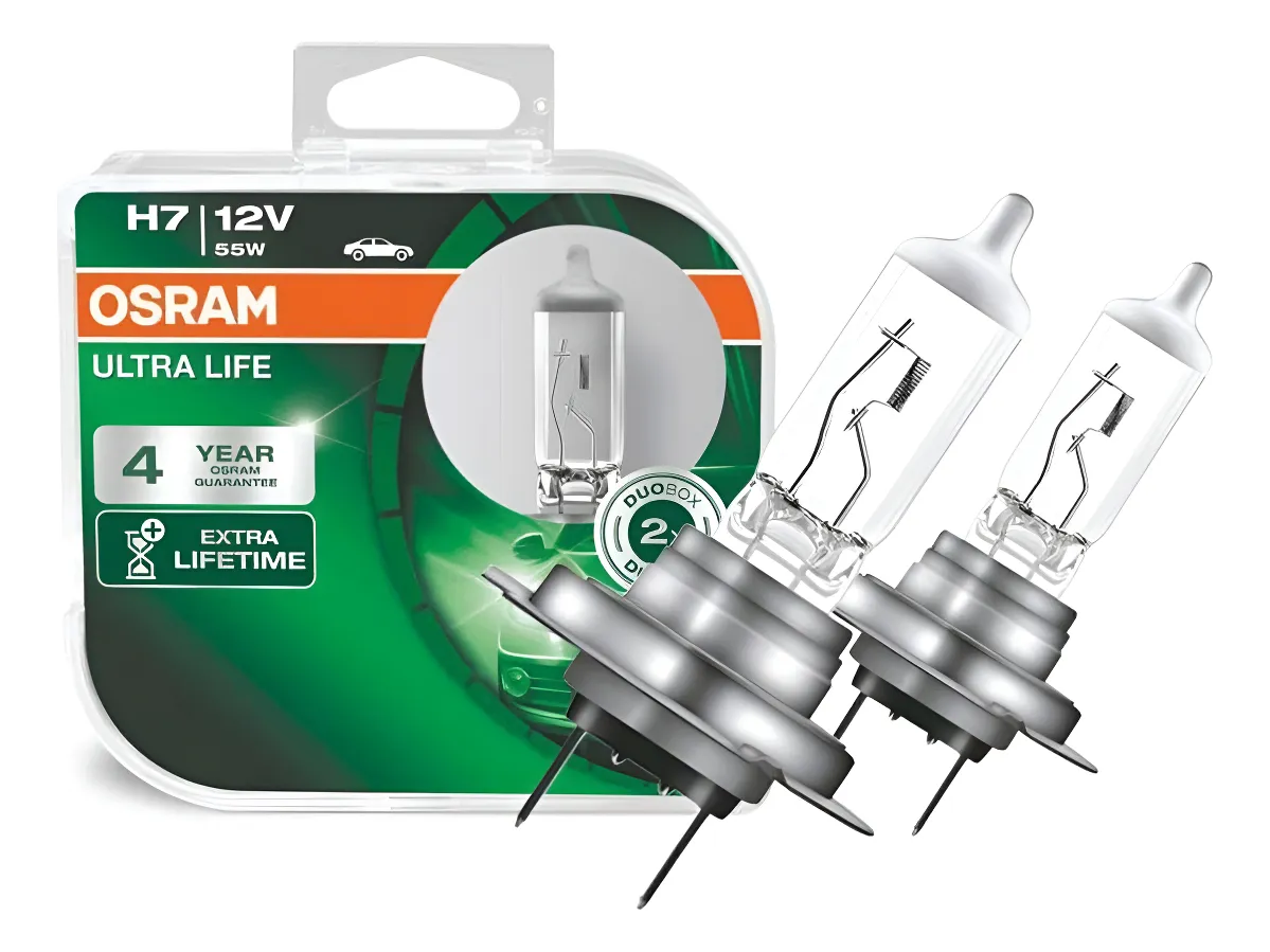 Par de Lâmpada Unitário H7 Ultralife Duo 55W 12V Osram 64210ULT