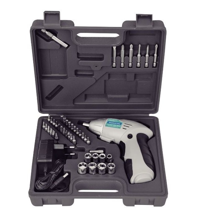 Parafusadeiraa Bateria 4.8V com 46 Peças e Maleta Tramontina Garibaldi 42380046