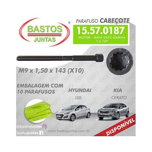 Parafuso do Cabeçote Bastos Juntas 15570187