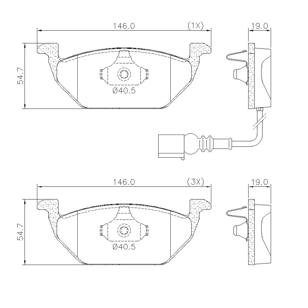 Pastilha de Freio com Sensor dianteira Fras-LE PD73B