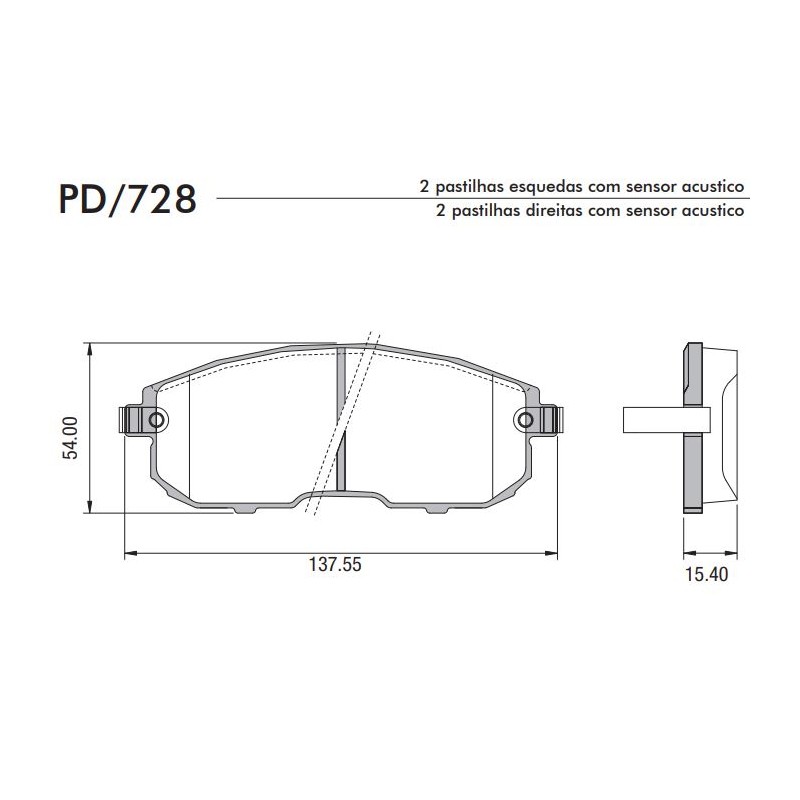 Pastilha de Freio dianteira Fras-LE PD728