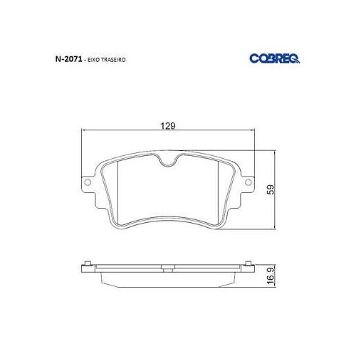 Pastilha de Freio traseira Cobreq N2071