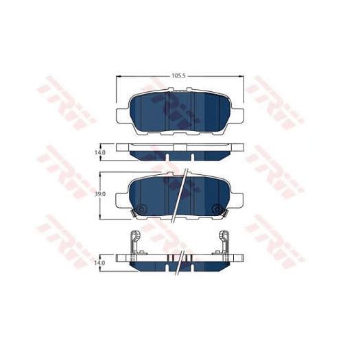 Pastilha de Freio traseiro TRW/Varga GDB3508BTE
